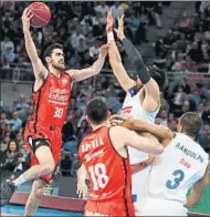  ?? FOTO: ACB ?? Sastre, Oriola y Randolph, tres ACB en el Eurobasket