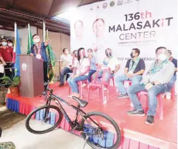  ?? (Photo courtesy of SBG Facebook) ?? ONE-STOP SHOP - Senator Christophe­r 'Bong' Go (left) leads the opening of the 136th Malasakit Center at Labuan General Hospital in Zamboanga City on Saturday, August 14, 2021 – the third center in the city.