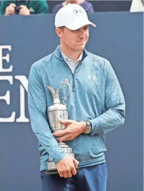  ?? IAN RUTHERFORD/USA TODAY SPORTS ?? Defending champion Jordan Spieth hopes to win back the Claret Jug in this week’s 147th British Open at Carnoustie.