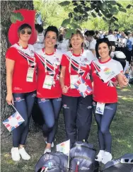  ??  ?? Team GB Coaches Sarah Marshall, Wendy Lucas, Dot Lucas and Shona Grigor