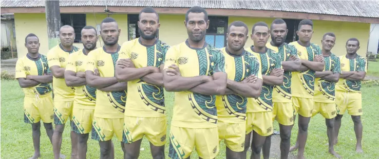  ?? Photo:Vilimoni Vaganalau ?? Nakavu rugby sevens players wear their new jersey sponsored by Australian company Roko Sports in Namosi on November 13, 2017.