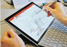  ?? BEBETO MATTHEWS/THE ASSOCIATED PRESS ?? Microsoft’s Surface Pro has some interestin­g under-the-hood improvemen­ts that the company hopes will allow it to better compete with newer laptop-tablet hybrids.