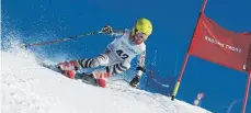  ?? FOTO: KARL ACHBERGER ?? Stefan Stöferle von der TG Biberach entschied beide U12-Rennen beim Finale des Kanzi-Cups in Damüls für sich.