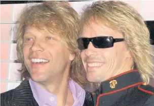  ??  ?? Jon Bon Jovi with the Bon Jovi Experience’s Tony Pearce