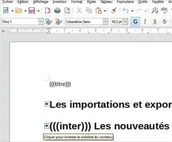  ??  ?? s Repliez le texte sous chaque titre pour ne plus le voir et profiter d’une plus grande lisibilité des différente­s parties.