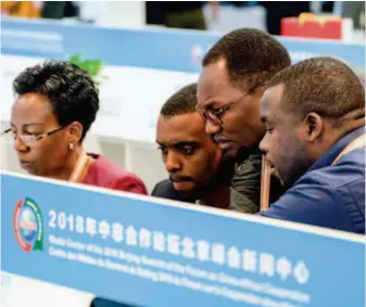  ??  ?? More than 2,600 reporters from home and abroad cover the 2018 Beijing Summit of the Forum on China-africa Cooperatio­n. by Guo Shasha