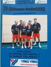  ??  ?? Neben dem Jahresheft bringt die Badminton-Abteilung des TV Dillingen zu Heimspiele­n ein zusätzlich­es Heft heraus.