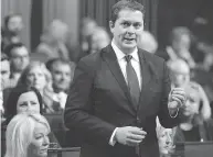  ?? SEAN KILPATRICK / THE CANADIAN PRESS ?? Conservati­ve Leader Andrew Scheer said the PM should be prepared to speak at House of Commons committee.