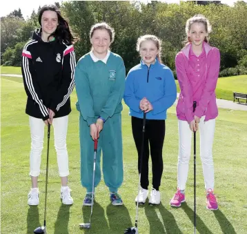  ??  ?? The girls team of Sophie Madden, Ava Burke, Aine Reid and Jude Kelliher.