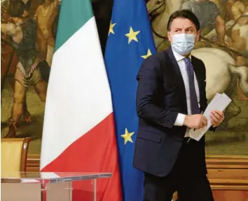  ?? Foto: dpa ?? Das Verhältnis Italiens zu Europa ist und bleibt schwierig: Das Misstrauen in Brüssel gegenüber der Regierung in Rom sitzt tief. Premier Guiseppe Conte tut sich schwer, es zu zerstreuen.