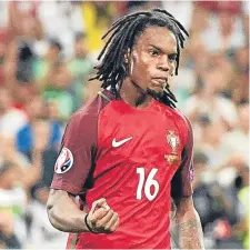  ??  ?? Renato Sanches celebrates tucking away his penalty.