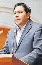  ?? CORTESÍA/@LEGISMEX ?? Tanech Sánchez, diputado.