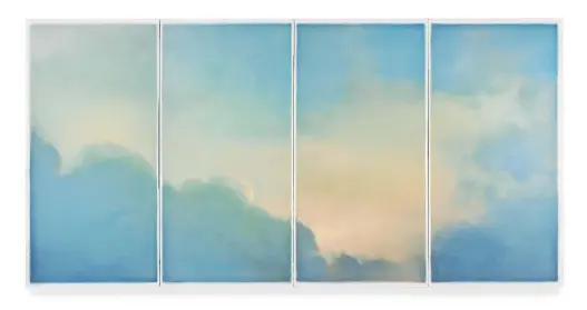  ?? Sotheby’s ?? „Wolken (Fenster)“von Gerhard Richter ist eines der Toplose der Abendaukti­on von Sotheby’s in London. Es ist auf neun bis zwölf Millionen Pfund geschätzt. Zuletzt war es 2014 bei einer Auktion von Christie’s und erzielte damals
6,2 Millionen Pfund.