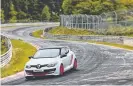  ??  ?? A Renault Megane Trophy R on the track in 2014.