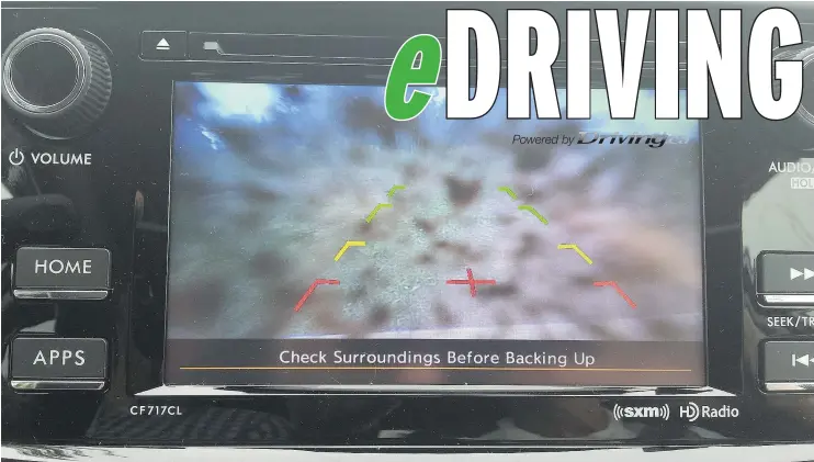  ??  ?? Rear-view cameras are just one example of how technology has changed our driving lives. But all it takes is some flung mud to spoil the view and render the camera useless.