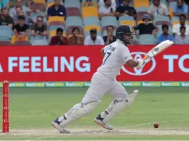  ??  ?? India's Rishabh Pant runs between the wickets on day five of the fourth Test against Australia on Tuesday