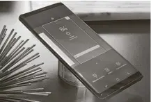  ?? Richard Drew / Associated Press ?? With the Galaxy Note 8, left, Samsung is trying to move past last year’s Galaxy Note 7 debacle. The Galaxy Note 8 includes more physical protection for its battery.