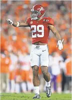  ?? MARK J. REBILAS/USA TODAY SPORTS ?? “It’s Round 3,” defensive back Minkah Fitzpatric­k said of Alabama’s Sugar Bowl game Monday with Clemson.