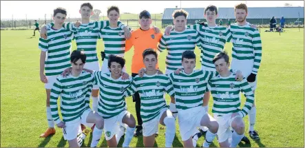  ??  ?? Greystones United, who lost out to Lakelands on Sunday.