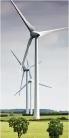  ??  ?? Zero carbon: Wind turbines