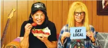  ?? UBER EATS VIA AP ?? A scene from Uber Eats 2021 Super Bowl spot featuring Mike Myers and Dana Carvey is shown.