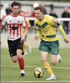  ?? Picture: Ian Scammell ?? Ashford take the game to Sheppey but were on the wrong end of a 5-1 scoreline