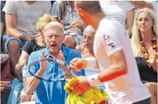  ?? FOTO: DPA ?? Applaus, Applaus: Boris Becker (li.) und Jan-Lennard Struff.