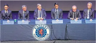  ?? ?? The efforts of chairman, Douglas Park, manager, Giovanni van Bronckhors­t, and the Ibrox board of directors have seen Rangers’ financial fortunes transforme­d