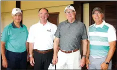  ?? NWA Democrat-Gazette/CARIN SCHOPPMEYE­R ?? Joe Herriman (from left), Jack Mitchell, Jim Crouch and Mark Bazyk participat­e in the Ronald McDonald House Charities golf tournment.