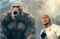  ?? FOTO:DPA ?? Gorilla George mit Dwayne Johnson.