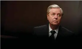  ?? Photograph: REX/Shuttersto­ck ?? Lindsey Graham, chairman of the Senate judiciary committee, listens during a hearing on Capitol Hill.