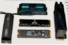  ?? ?? The shipping M.2 PCIe 5.0 SSDs have two shared traits: the Phison E26 controller and Micron 3D NAND.