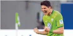  ?? Foto: dpa ?? Einziger Torschütze im Hinspiel: Wolfsburgs Mario Gomez.