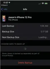  ??  ?? Check to see if your last iCloud backup is before you deleted your text message.