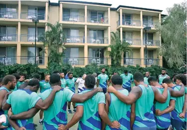  ?? Photo: Fijian Drua. ?? Swire Shipping Fijian Drua players, coaches and management in Sydney, Australia, on May 17, 2022.