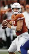  ?? Michael Thomas / Associated Press ?? UT hopes to throw an improved version of Sam Ehlinger at USC than what it saw last season.