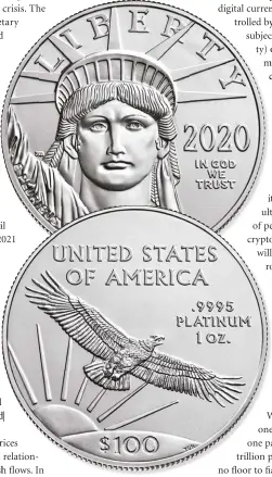  ?? UNITED STATES MINT ?? 2020 American Eagle Platinum One Ounce Coin.