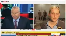  ??  ?? Centre of attention: Mhairi Black appears on Sky News