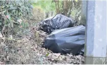  ??  ?? Litter dumped on the outskirts of The Knoll and The Uplands in Runcorn