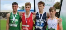  ??  ?? Liam Connaughto­n (left) with his medal at the Celtic Games.