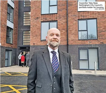  ?? JOEL MOORE ?? Councillor Toby Neal, Nottingham City Council’s portfolio holder for housing