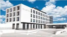  ?? FOTO: INVEST CO GBR ?? So soll die Ansicht des neuen „Vilotels“von Südwesten einmal aussehen.