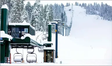  ?? Courtesy photos
/ Dodge Ridge ?? Dodge Ridge Mountain Resort received more than 4 feet of new snow during this week’s storms.the slopes were covered in a fresh white layer on Wednesday.