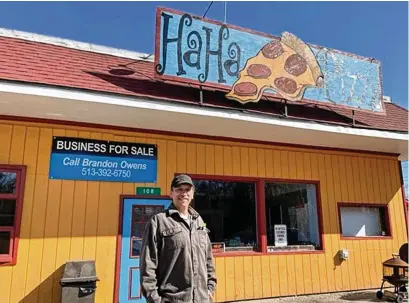  ?? ?? Ha Ha Pizza in Yellow Springs has been for sale for several years, but the right owner has not come along. Its current owner B.J. Walters is ready to retire. “I’m not looking just to get out, I’m trying to pass a torch,” he said.