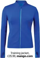  ??  ?? Training jacket, £35.99, mango.com