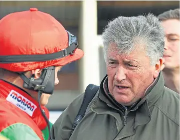  ?? ?? TAKING ON SHISHKIN? Trainer Paul Nicholls with jockey Sam Twiston-davies.