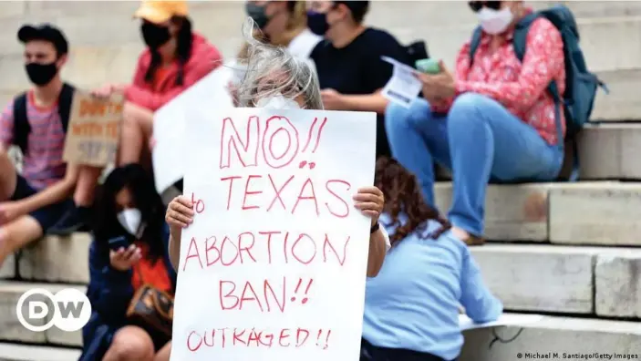  ??  ?? The Texas abortion law set off protests in the state before it was enacted