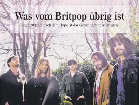  ?? FOTO: JACK PRINCE ?? Viel Liebe zum englischen Sixties- Pop und Seventies- Rock, hübsche Melodien und gediegene Arrangemen­ts vermischen The Coral auf ihrem aktuellen Album „Move Through The Dawn“. Damit passen sie auch 2018 noch ganz gut in die Britpop-Schublade.