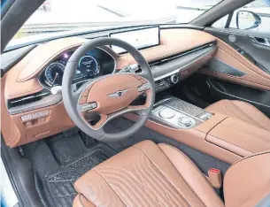  ??  ?? The interior of the G80 offers top-quality materials that are beautifull­y stitched together.