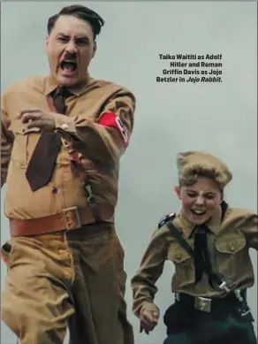  ?? Taika Waititi as Adolf Hitler and Roman Griffin Davis as Jojo Betzler in JojoRabbit. ??